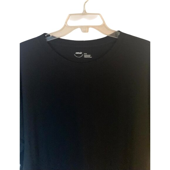 AERIE Solid Black Distressed Oversized Short Sleeve Boyfriend T-Shirt NWT Medium - Picture 5 of 10